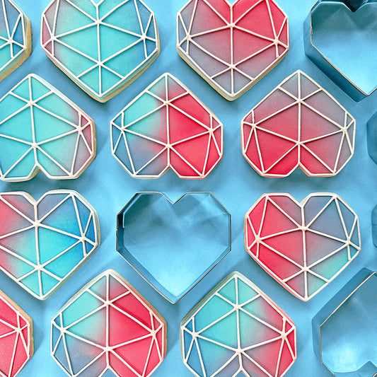 Geo Heart Cookie Cutter 3.5in