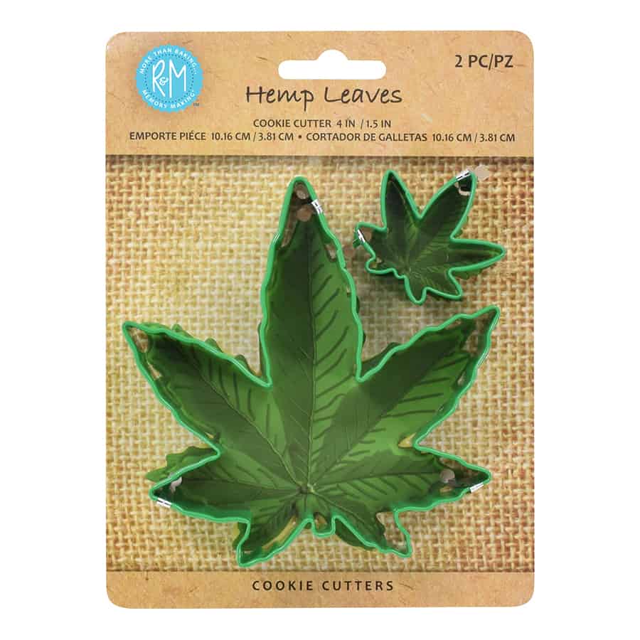 Hemp Leaf Cookie Cutter 2pc set