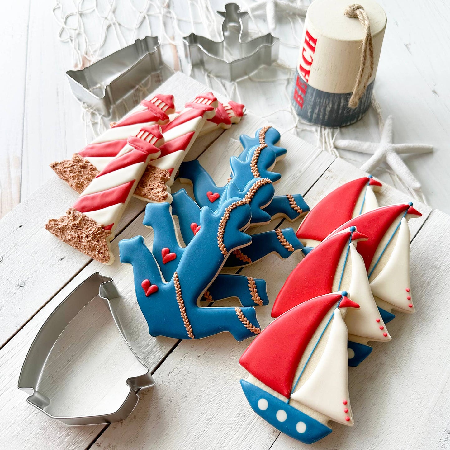 Coastal 3 PC Cookie Cutter Set