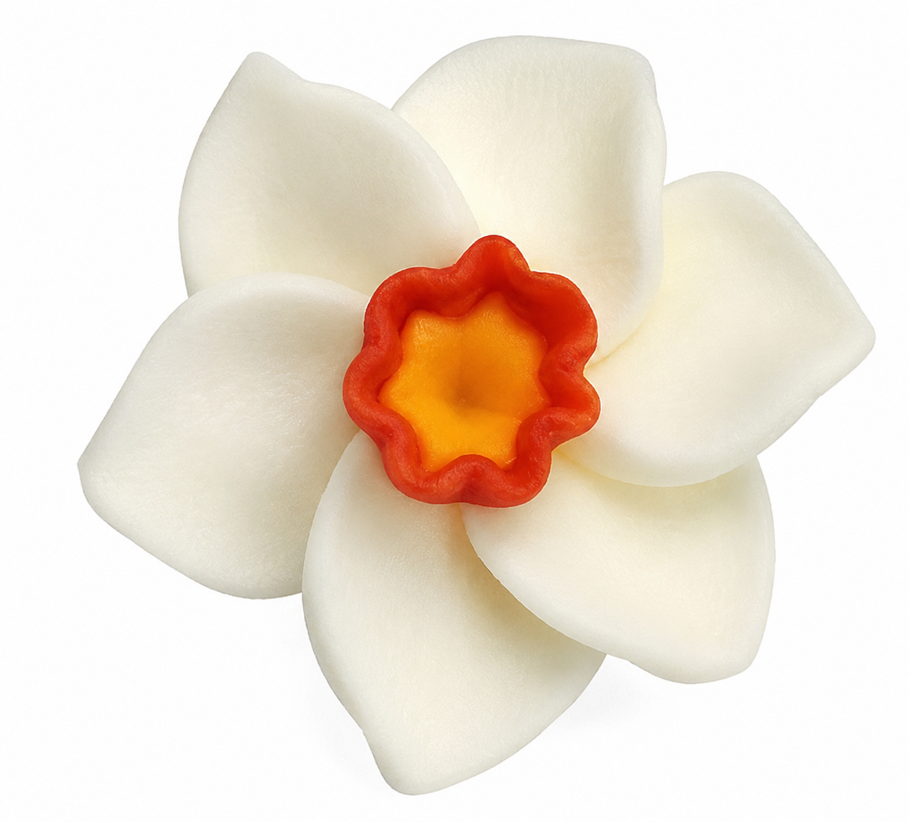 Mini Royal Icing Narcissus Flowers – Edible Spring Cake & Cupcake Decorations, 6 Count