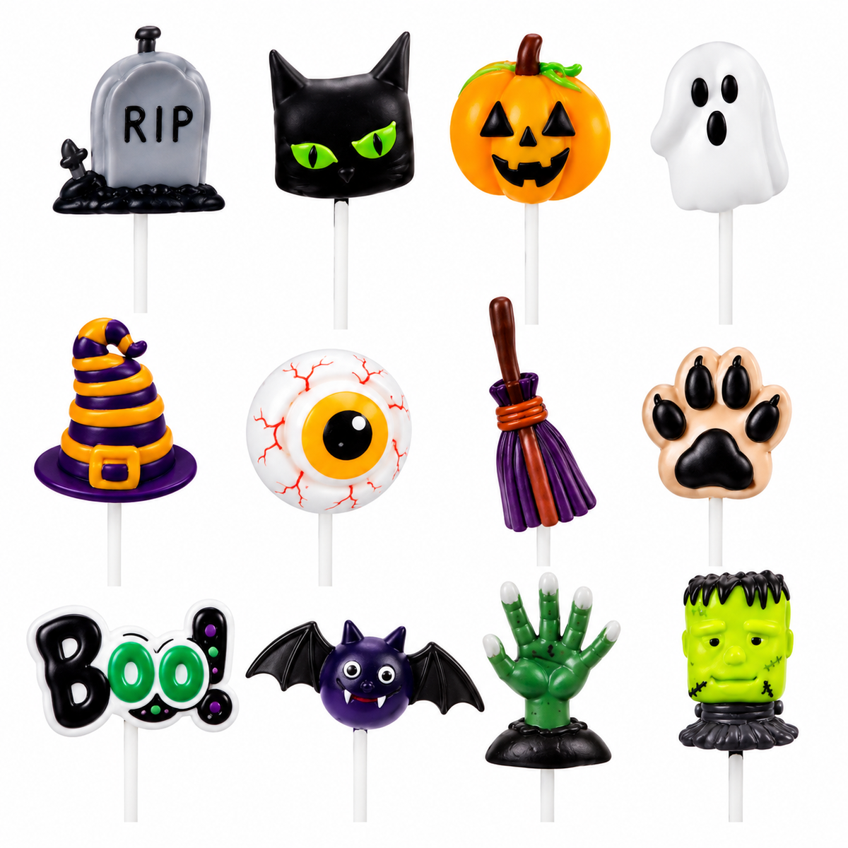 Halloween Assortment Cupcake Toppers 12 Count