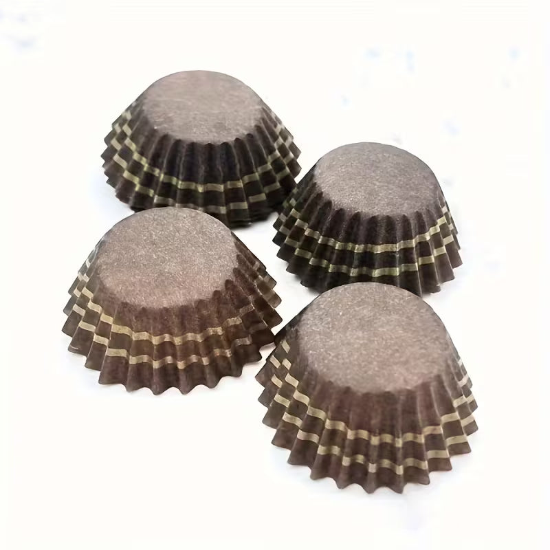 Brown Paper Candy Cups – 1 Inch Base, 50 Count | Chocolate & Truffle Cups