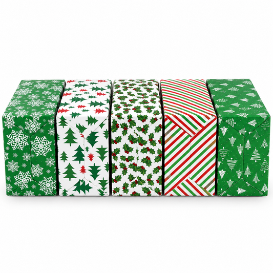 Christmas Green Cookie Box 4x4 5 Count