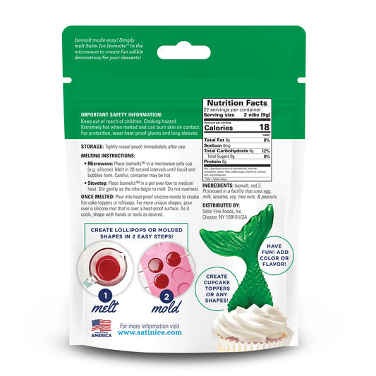 Satin Ice Green Isomelts 7oz Pouch Hard Candy