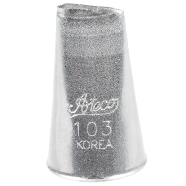 Ateco #103 Petal Piping Tip – Petal Decorating Tip for Roses, Flowers & Ruffles - Stainless Steel Cake Decorating Tip