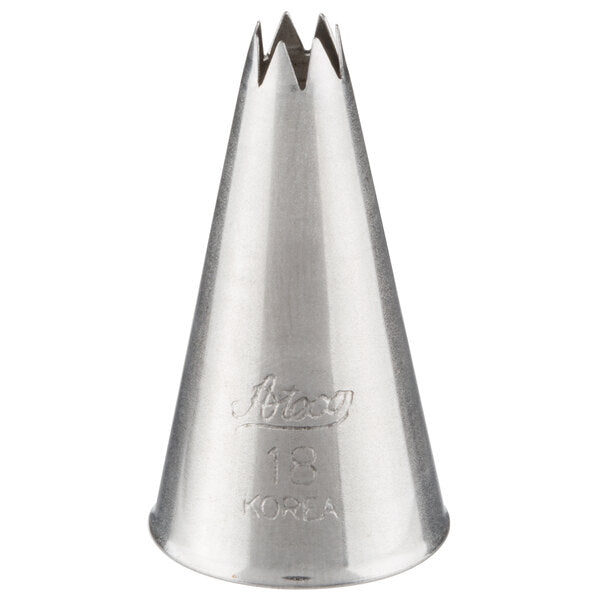 Stars, Shells & Rosettes Piping Tip #18 - Ateco Stainless Steel Open Star Decorating Tube