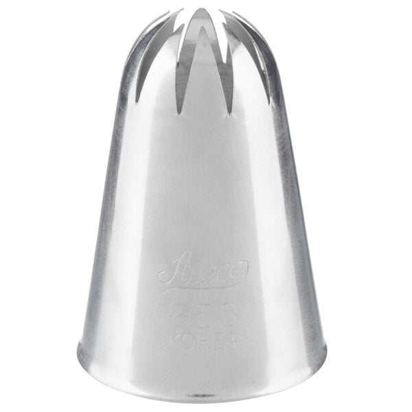 Large Rosettes, Stars & Swirls Piping Tip #858 - Ateco Stainless Steel Closed Star Decorating Tube