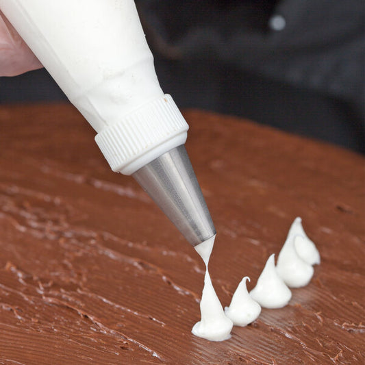 Extra-Large Dots & Borders Piping Tip #11 - Bakery Crafts Stainless Steel Round Decorating Tube