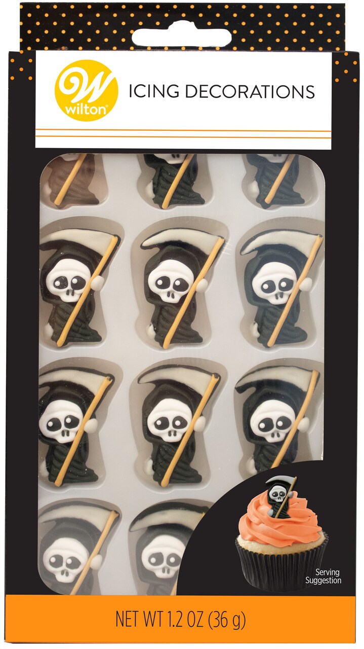 Wilton Grim Reaper Sugar Decoration 1.5in 12-Count
