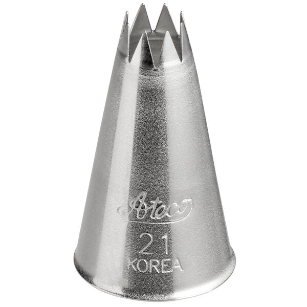 Stars, Shells & Rosettes Piping Tip - Ateco #21 Open Star - Stainless Steel Cake Decorating Tip
