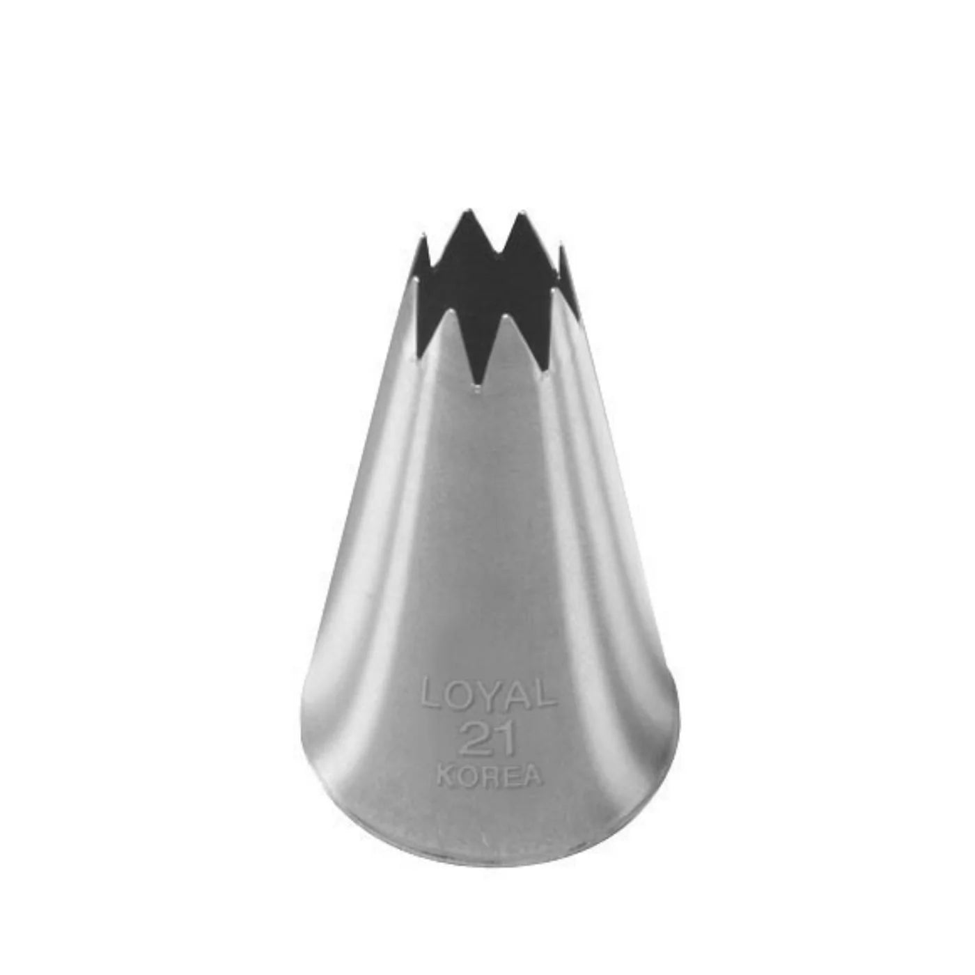 Large Stars, Rosettes & Shells Piping Tip #21 - Loyal Stainless Steel Open Star Decorating Tube