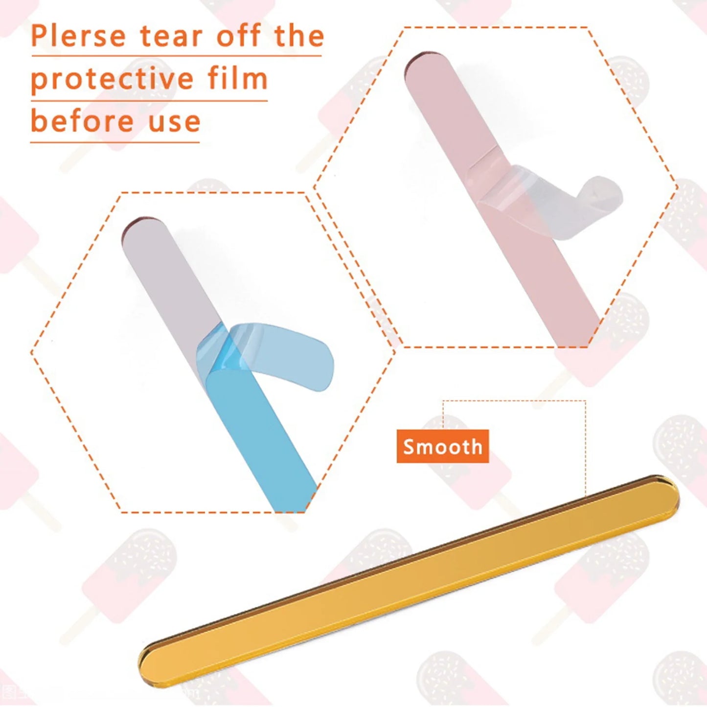 Popsicle Sticks Gold Mirror