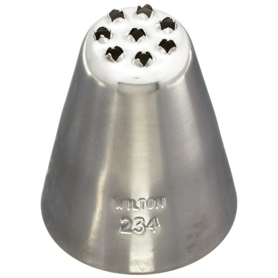 Thick Grass, Hair & Fur Piping Tip #234 - Wilton Stainless Steel Multi-Opening Decorating Tube
