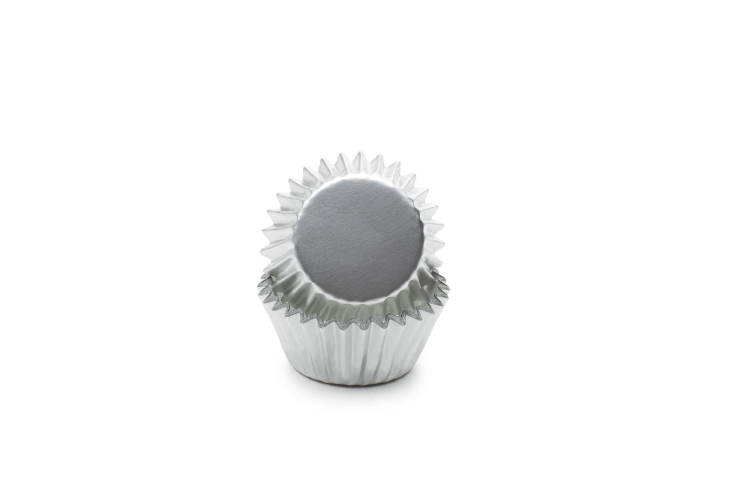 Cupcake Liners Silver Foil Mini 48-Count