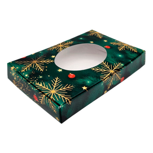Green Christmas Candy & Fudge Boxes with Oval Window, 5-Pack