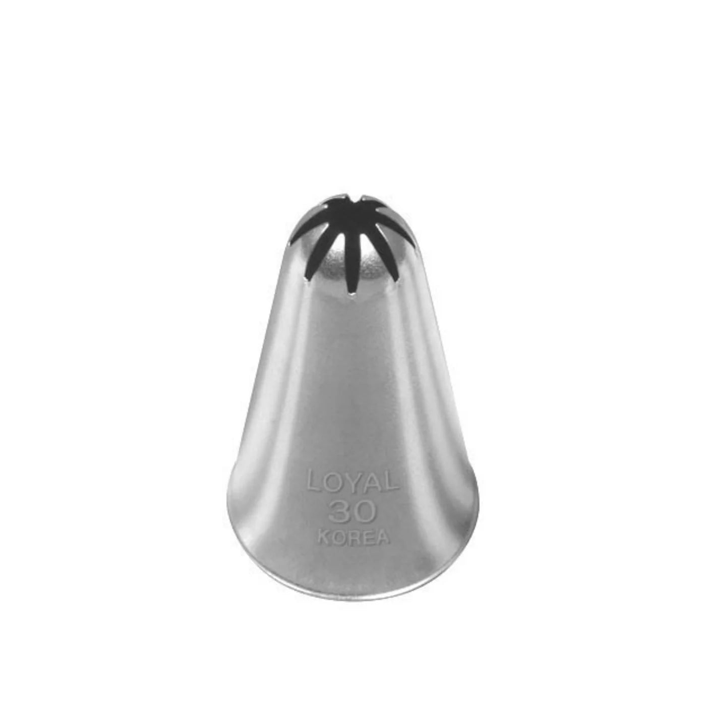 Bold Stars, Rosettes & Shells Piping Tip #30 - Loyal Stainless Steel Closed Star Decorating Tube