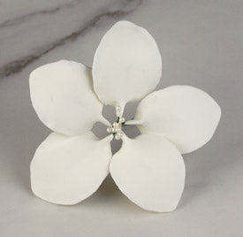 White Gum Paste Flower | 3" Gladiolus Wedding Cake Decoration