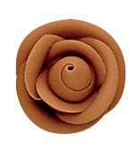 Edible Decoration Rose 1.5in Brown 2-Count