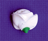 Edible Decorations Half Rose White 10 Count