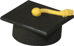 Graduation Cap Edible Decorations Fondant 2 Count
