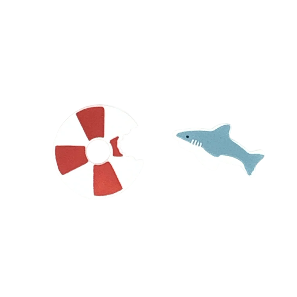 Shark And Life Raft Edible Decorations 1.5in 6-Count