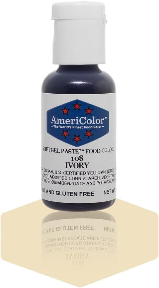 Americolor Soft Gel Paste Food Coloring .75 Super Ivory