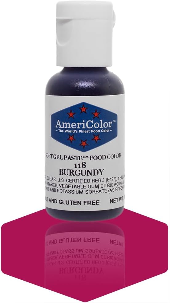 Americolor Soft Gel Paste Food Coloring .75 Burgundy
