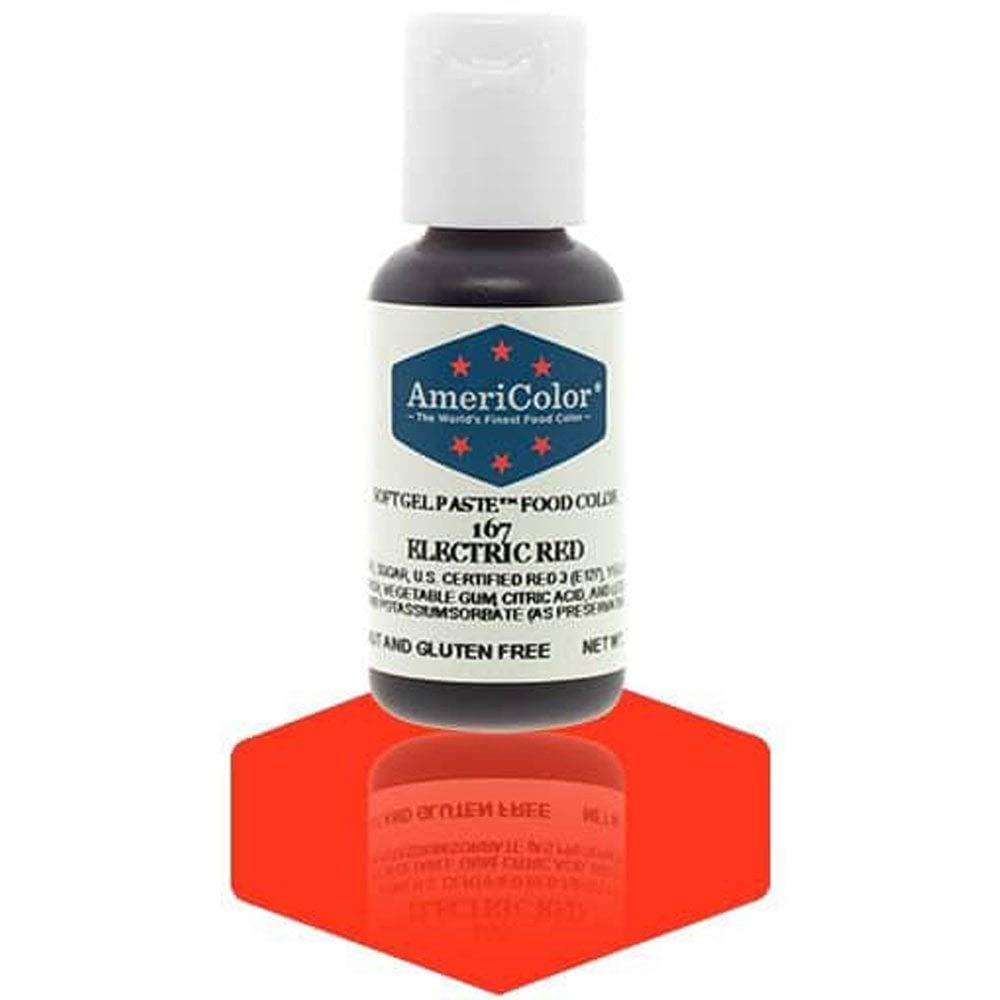 Americolor Soft Gel Paste Food Coloring .75 Electric Red