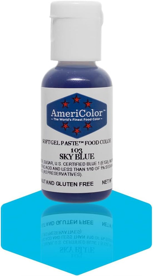 Americolor Soft Gel Paste Food Coloring .75 Sky Blue