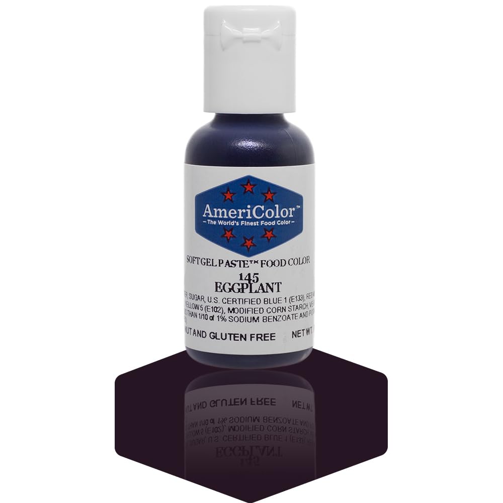Americolor Soft Gel Paste Food Coloring .75 Eggplant