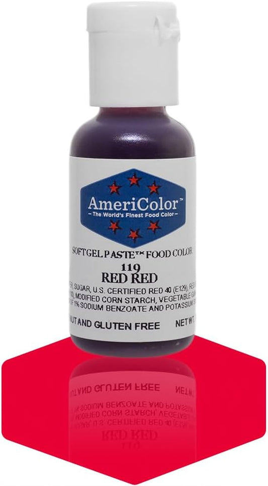 Americolor Soft Gel Paste Food Coloring .75 Red Red