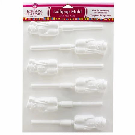 Lorann Hard Candy Snowman Lollipop Mold