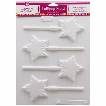 Hard Candy Star Lollipop Mold 4 Cavity