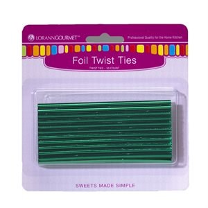 LorAnn Twist Ties: Green 50 pkg