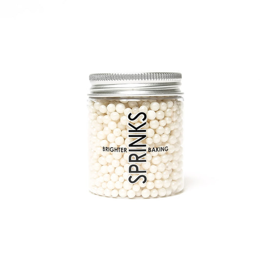 Sprinks Pearls White 4mm Sprinkles - 85g (3 oz)