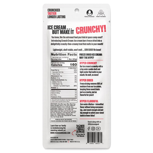 Sow Good Berry Crunch Bar Freeze Dried Strawberry Ice Cream Bar