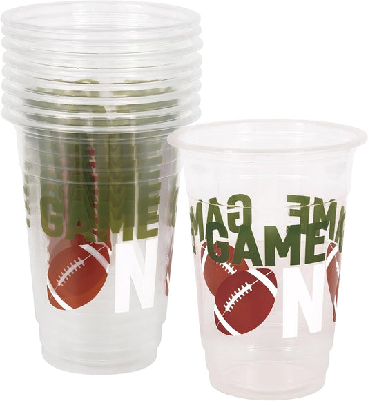 Football Plastic Cups 8ct