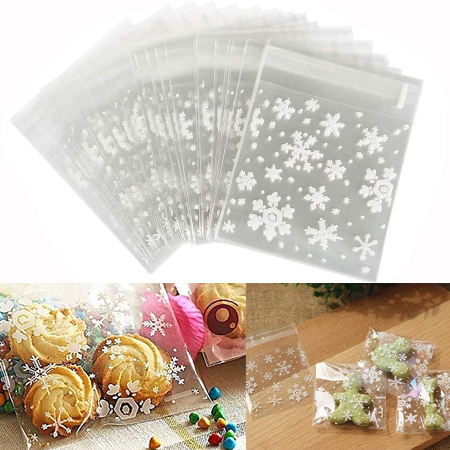 Snowflake Resealable Bags 50 Count