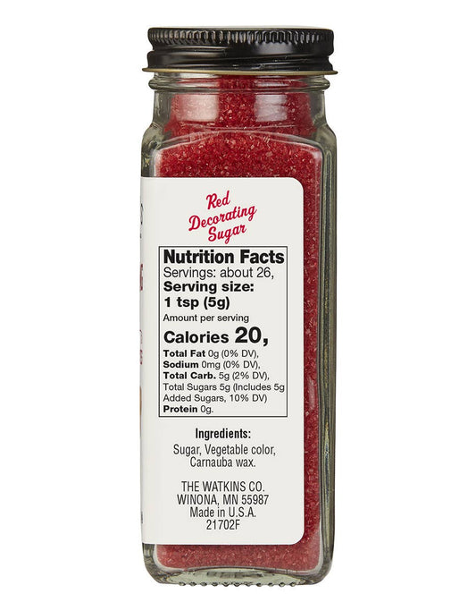 Red Decorating Sugar 4.7 oz