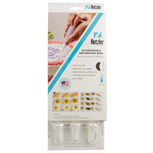 Piping Bags with 3 Piping Tips | Beginner Icing Set