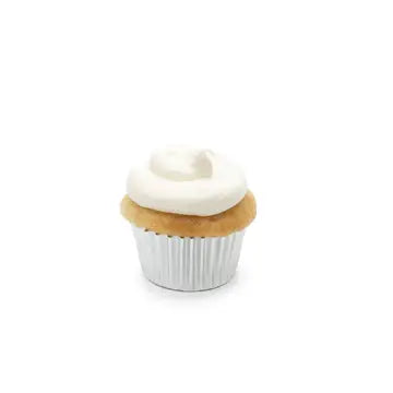 Cupcake Liners Silver Foil Mini 48-Count