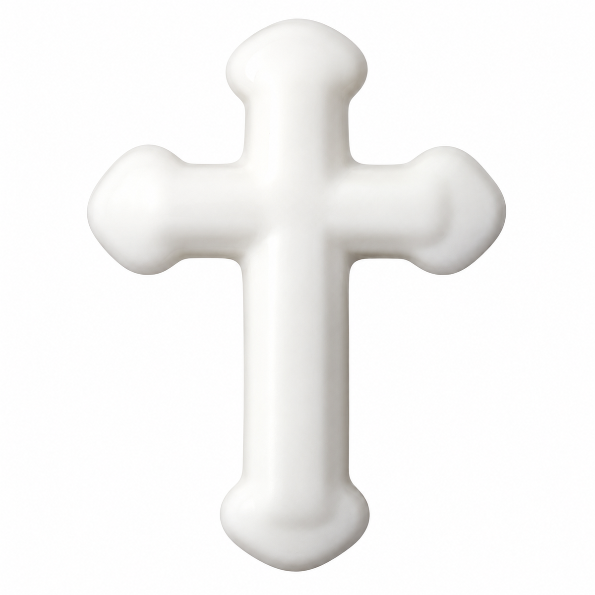Small White Cross Icing Cupcake Topper 1.25 in 6-Count