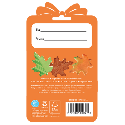 Oak Leaf Cookie Cutter 3.5in Carded