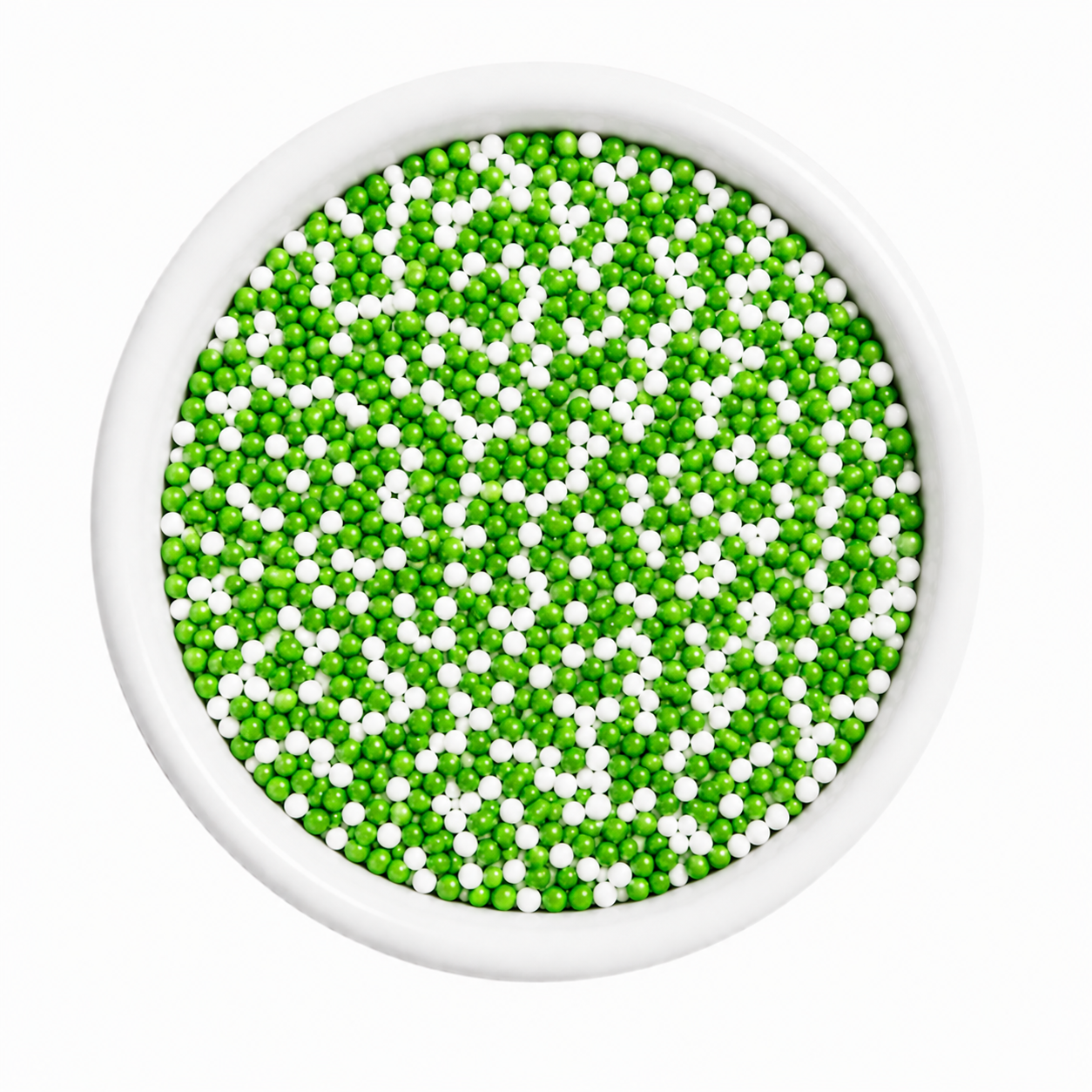 Green White Nonpareils Dot Cake Sprinkles