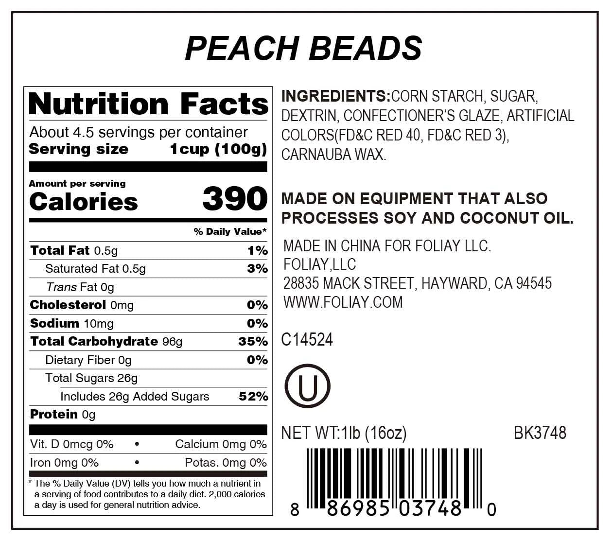 Peach Nonpareils