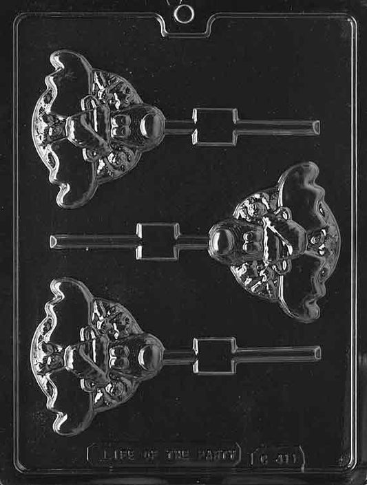 Cute Reindeer Reindeer Candy Lollipop Mold 3 Cavity