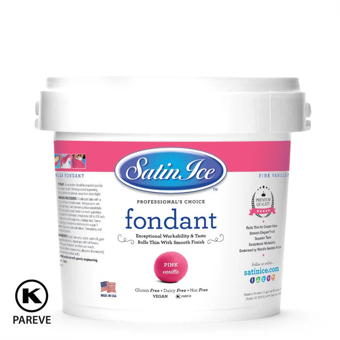 Satin Ice Vanilla Fondant Pink 5lb