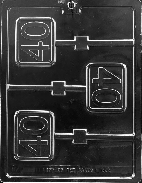 Number 40 Lolly Mold