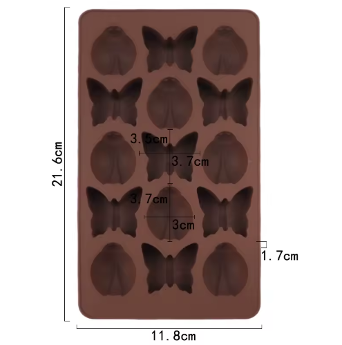 Butterfly And Ladybug Chocolate Mold 15 Cavity