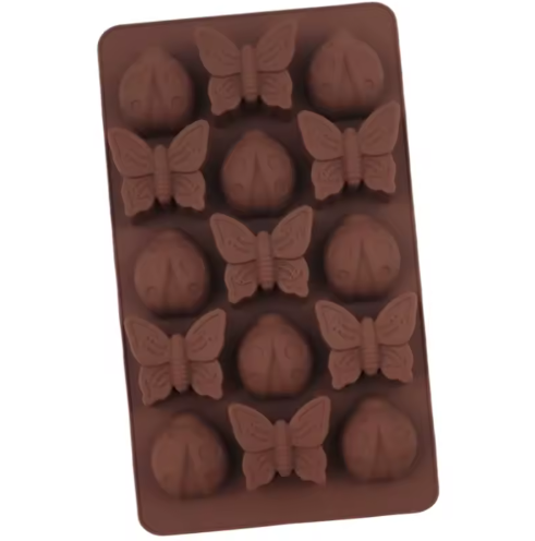 Ladybug Chocolate Mold – 15 Cavity Silicone Mold with Butterfly Designs